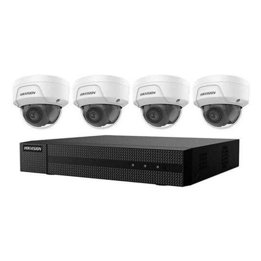 EKI-K41D44  -  Hikvision Value Express 5-Piece Kit, (1) ERI-K104-P4 4-Channel NVR, (4) ECI-D24F2 4MP Cameras, 2.8mm Lens